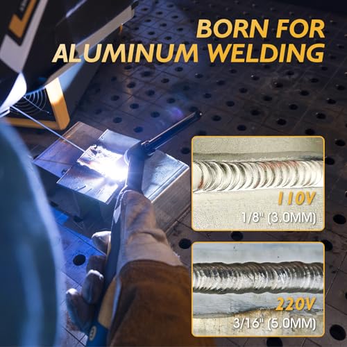 Image of TOOLIOM 6-in-1 AC /DC TIG Welder with Pulse, 110V /220V Dual Voltage | AC TIG /DC TIG /AC Pulsed TIG /DC Pulsed TIG /Stick /TIG Spot modes, large digital display