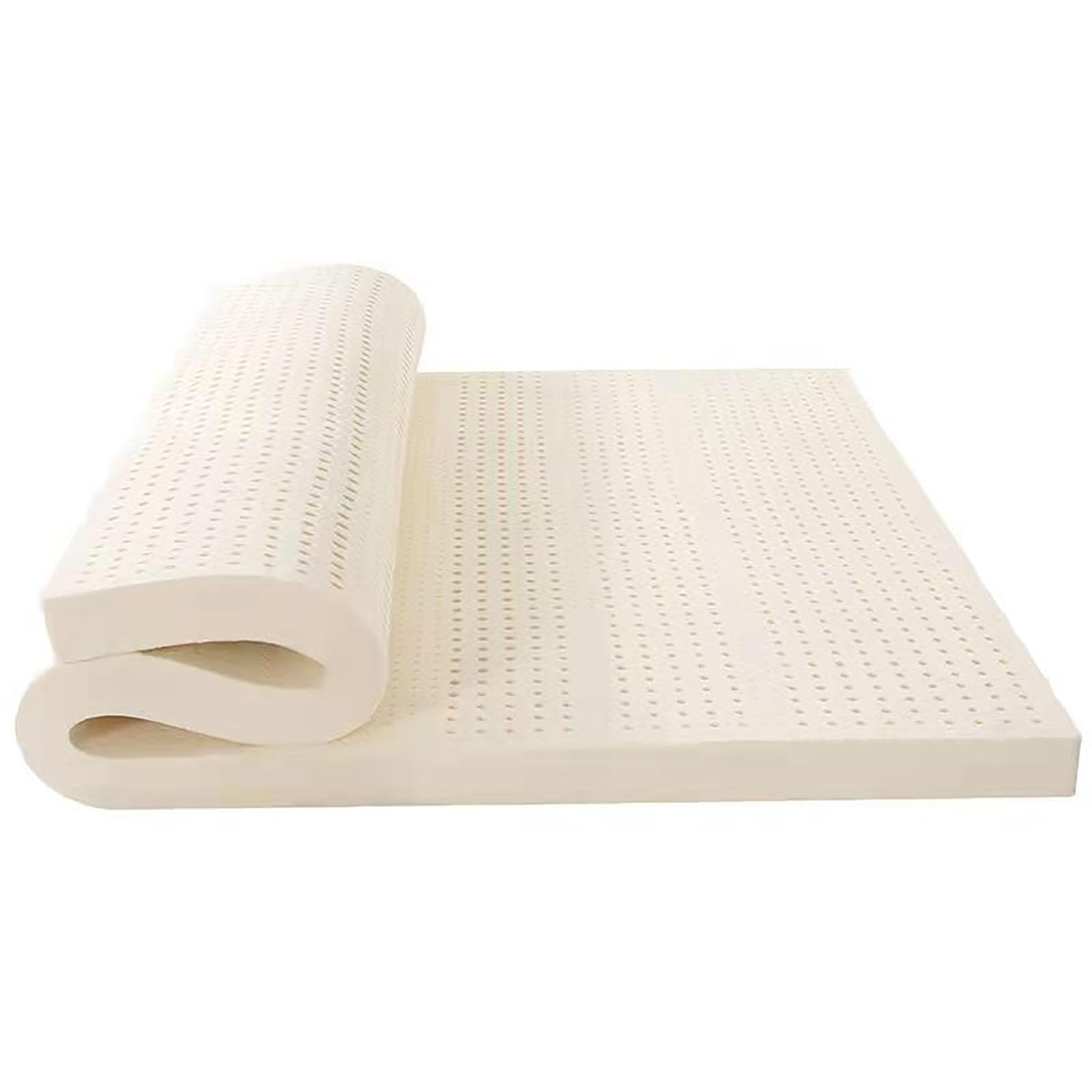Latex-Matratze, 200 x 140 cm, 100 % Naturlatex-Matratzen, atmungsaktiv, bequem und langlebig, Matratze, Latex, Queen, Naturkautschuk, reine Matratze, verdickt, Zuhause, Schlafzimmer, Kissen, 2,5 cm