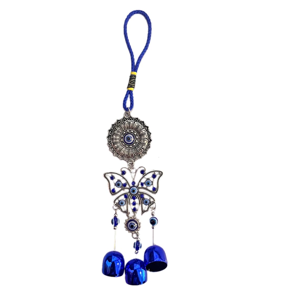 DT DECTONE Feng Shui Blue Evil Eye Wall Hanging for Good Luck Charm and Prosperity, Home Entrance Door Car Dashboard Office Decoration Nazar Battu Gift Items (10 inches, Butterfly) (B0CV4C7J4P) Amazon Price History, Amazon Price Tracker