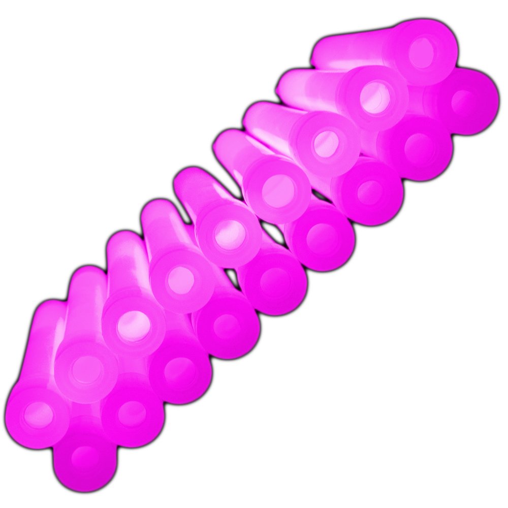 The Glowhouse Premium 6 inch Glow Stick pack of 25 Individually Wrapped with Lanyards (Pink)