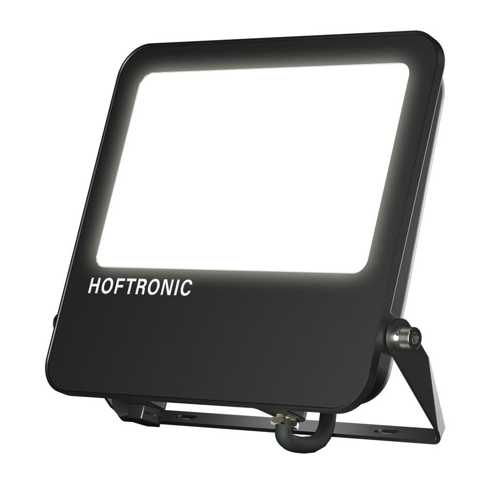 HOFTRONIC - Luxor - Projecteur LED Exterieur - 100 Watt 16000 Lumen - 160lm/W - IP65 étanche - 4000K Blanc neutre - Lumière de chantier lampe extérieure Super Bright spot jardin éclairage de sécurité