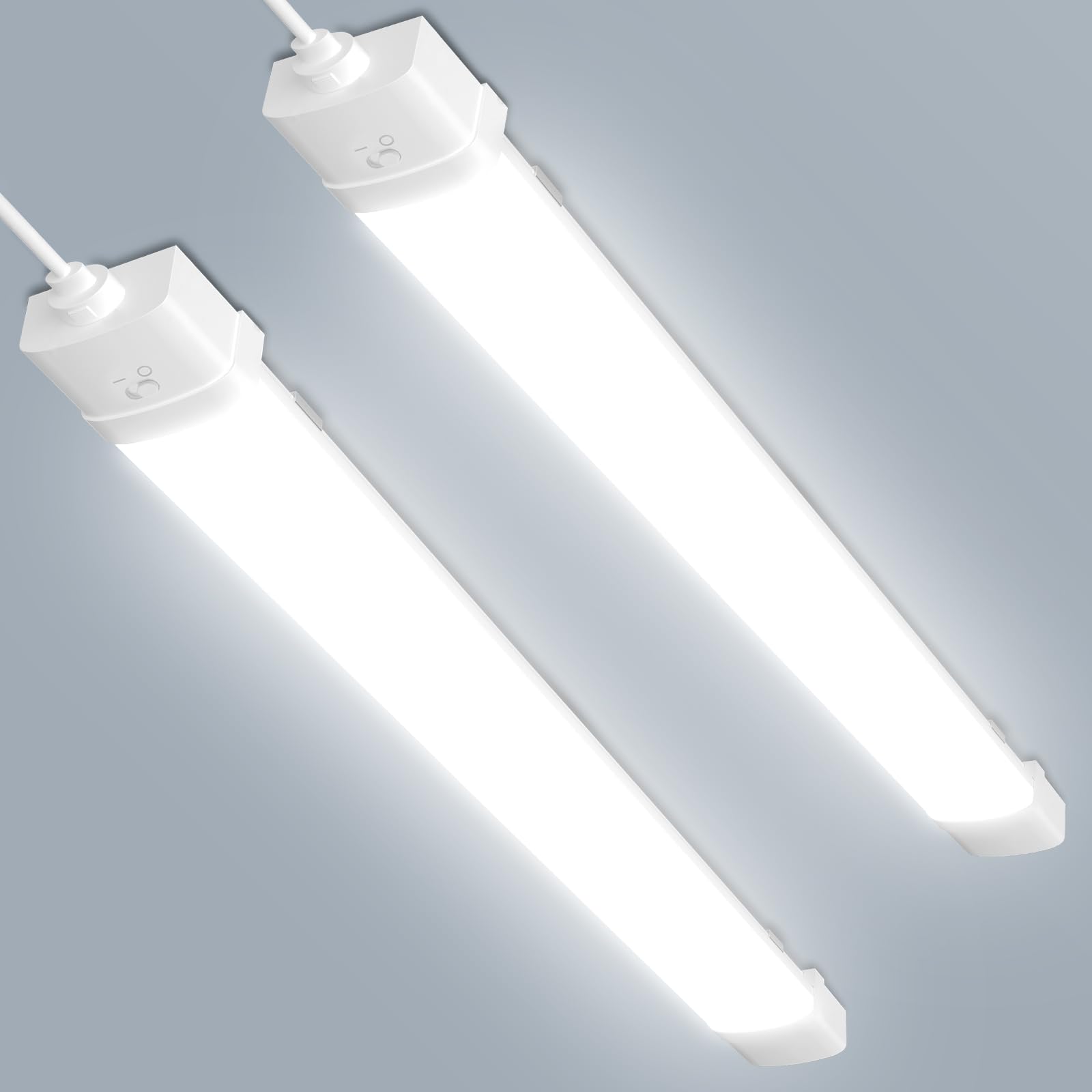 2 Piezas Fluorescente LED 90cm con Sensor de Movimiento,40W 4000LM Conectable Neon Tubo,6500K Blanco frío Tubos LED,Tubo Fluorescente para Garaje Sótano Balcón Pasillo