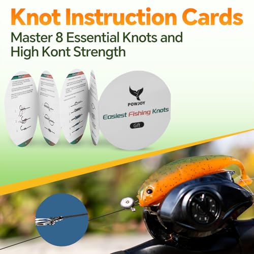 Image of Monofilament Fishing Line with Knot Guide Card, Tangle-Free Snap Ring for No More Mess, Low Memory Smooth Casting Nylon Mono String, 15 /20 /30 /50 /80LB, 220-1050 Yards