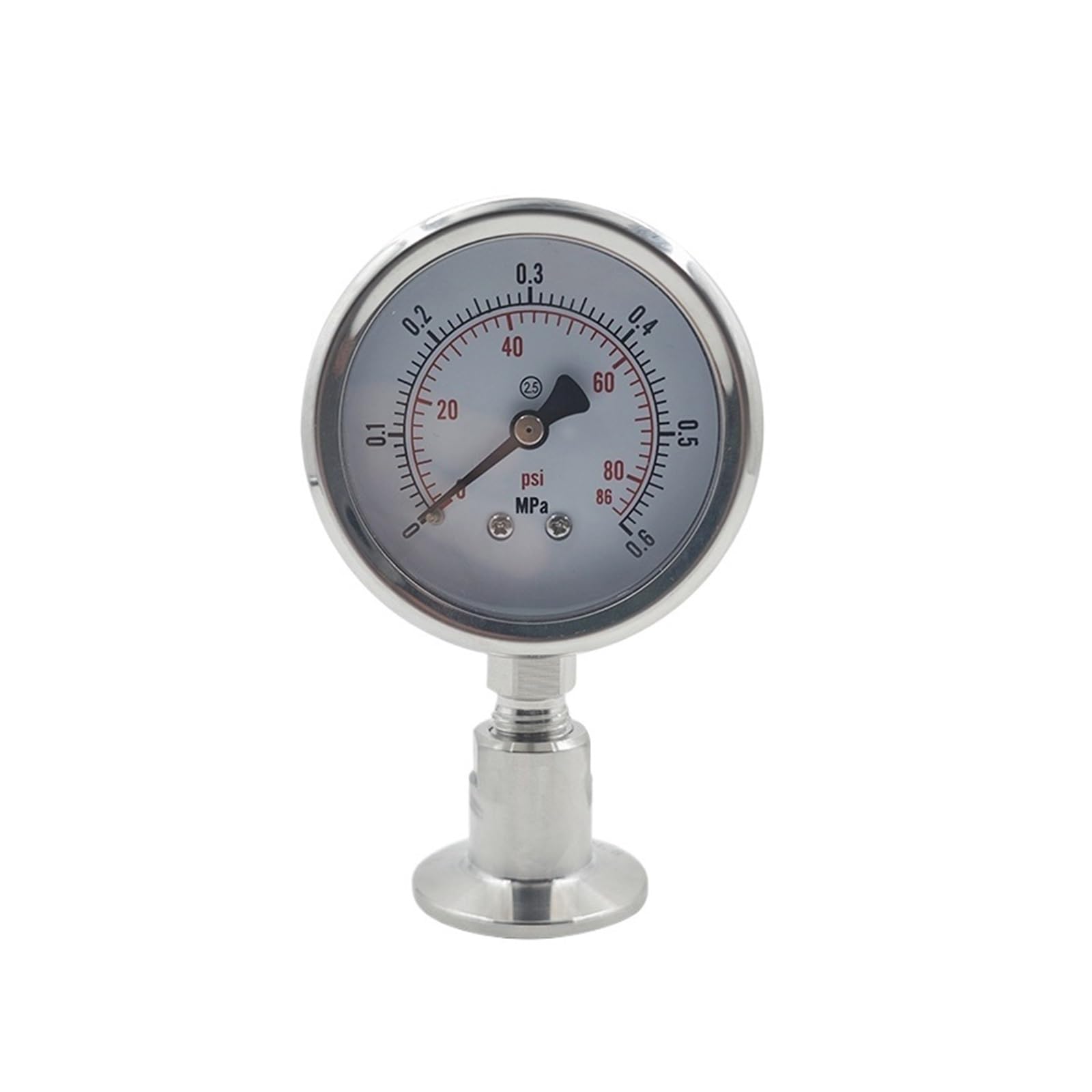 AARTERZZA KF16 Vacuum Flange Manometer 0-1bar Pressure Gauge SS304 Stainless Steel
