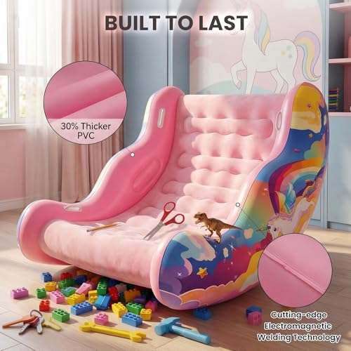 Image of Sensory Chair for Kids with Autism - Toddler Rocking Chair for Sensory Seeking, ADHD & Calming - Autism Sensory Products for Deep Pressure Therapy in Sensory Room, Birthday Gifts for Boys Girls