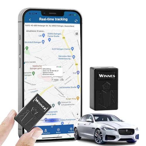 Mini GPS Tracker, Real Time Tracking Anti-thief GPS Tracking Device Magnetic Portable GPS Tracker with Multiple Alarm One-click SOS GPS Locator for Car/Vehicle/Kids/Wallet/Bags with Free App