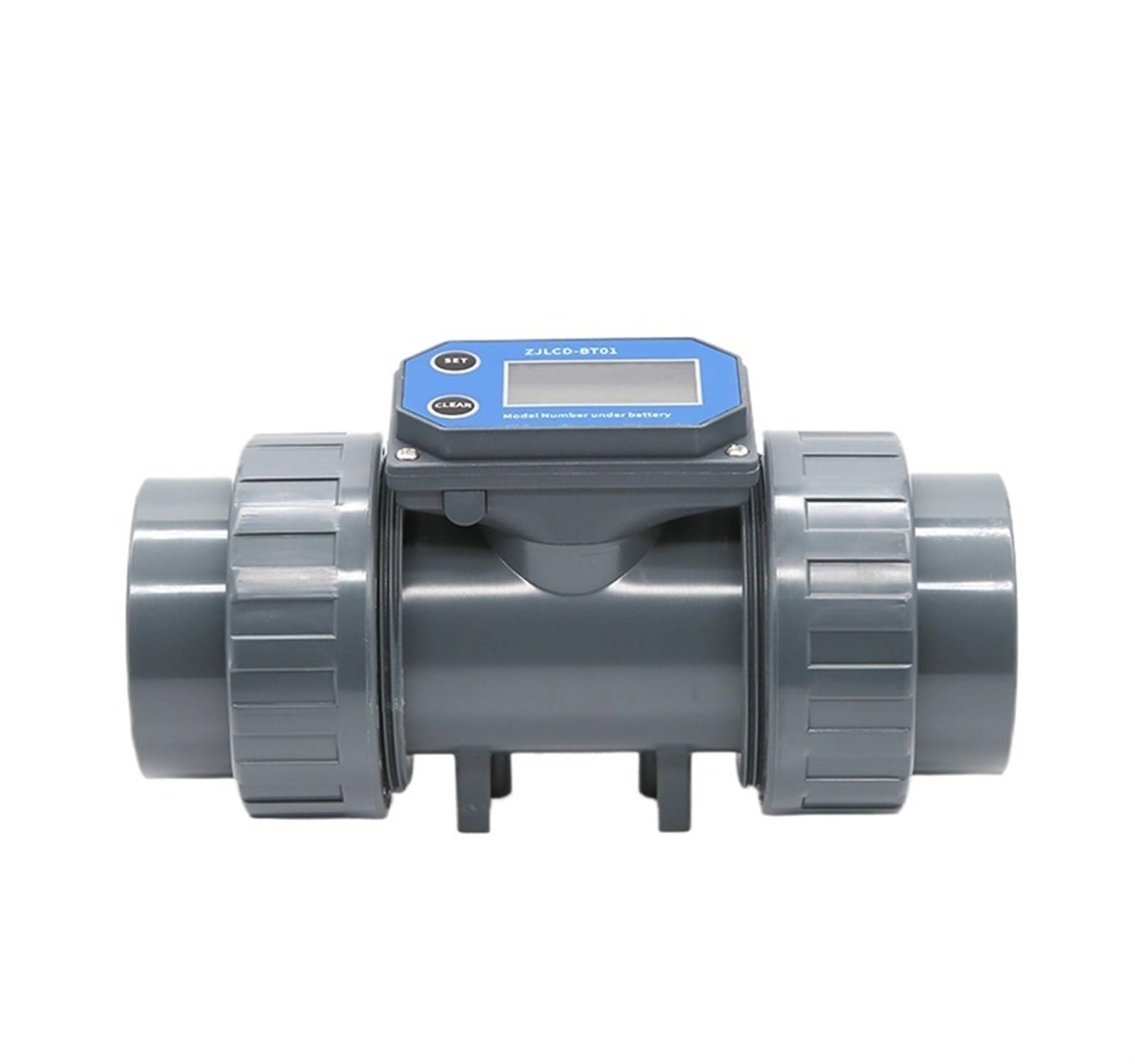 Flow Sensor Meter Digital Pipeline Water Flow 1inch Electronic LCD Digital Display Flowmeter NPN Flow Meter PVC Pipe Liquid Water for Farm/Garden Irrigation
