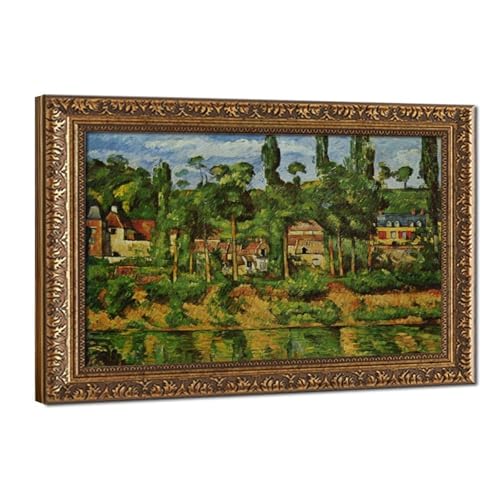 Toile Paul Cézanne Château de Medan cadre d'art suspendu pour bureau