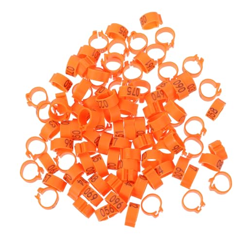 Abaodam 100Pcs Identification Rings Durable Plastic Leg Bands for Easy to Apply and for Marking Breeds and Separating Hatches