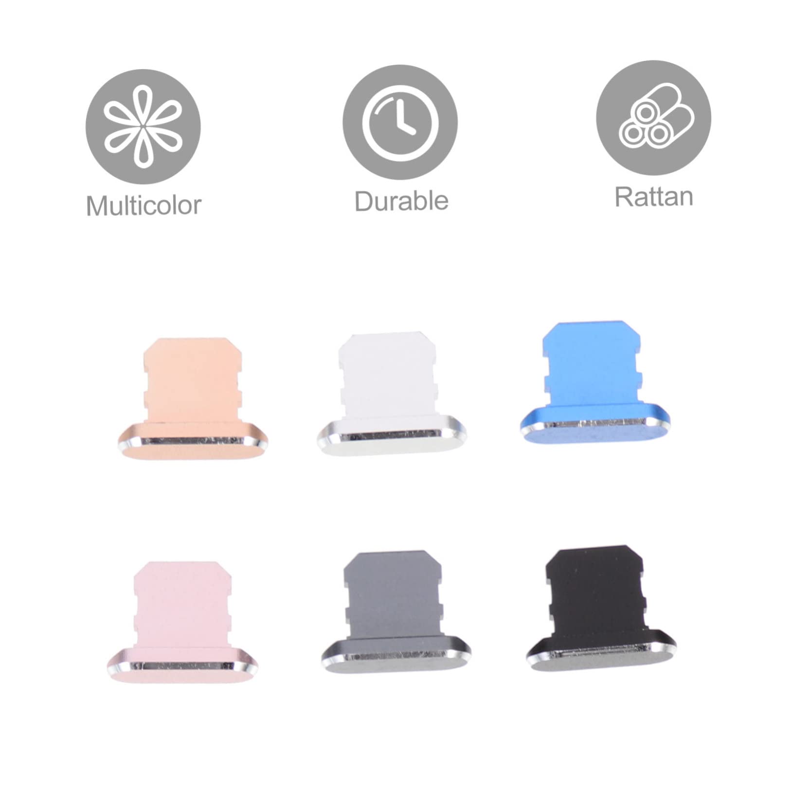 DOITOOL 30 Piezas Tapón Antipolvo para Enchufar Enchufes USB Enchufe para Puerto Protector De Puerto De Carga Cubierta del Puerto De Carga Teléfono Accesorios Metal