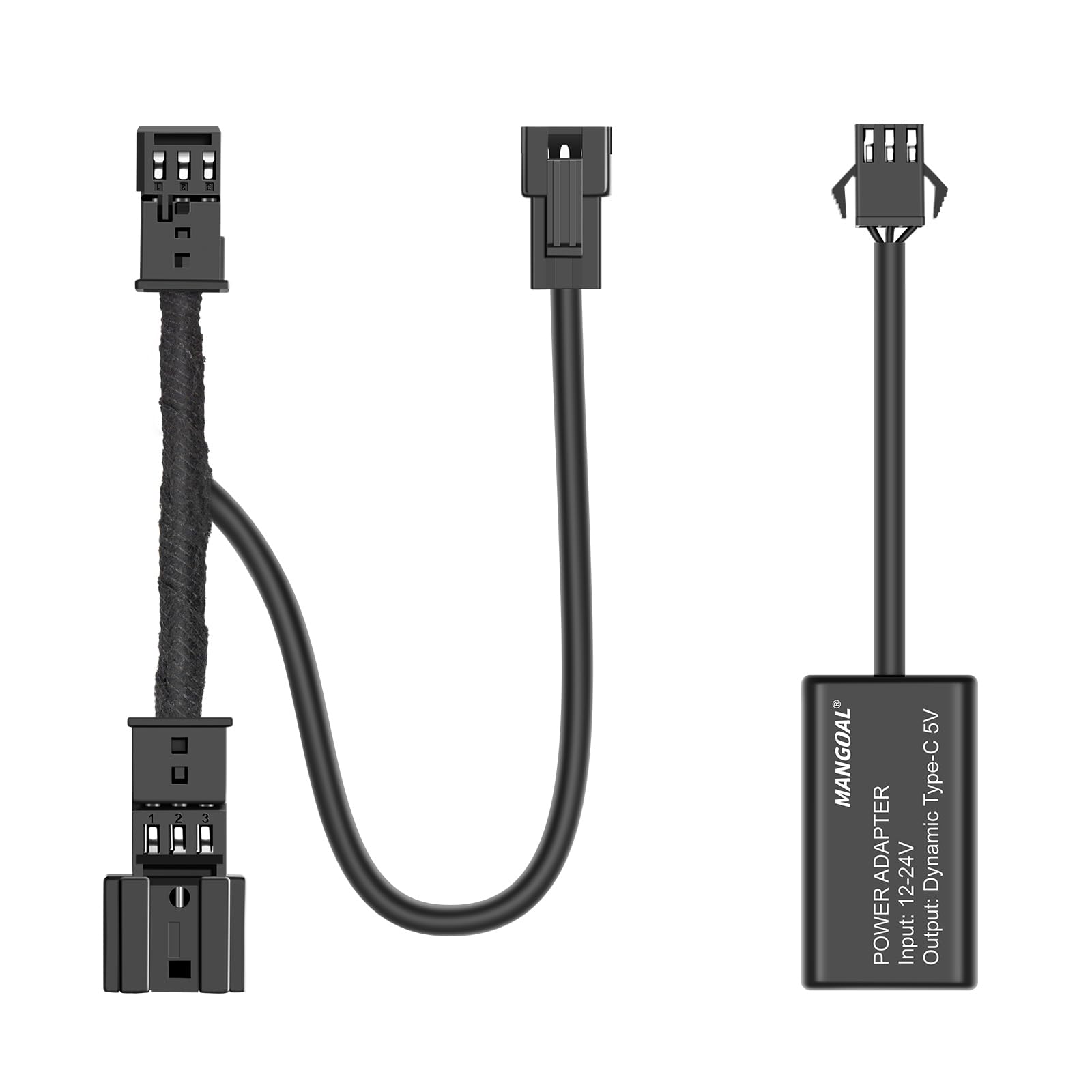Dash Cam Power Adapter for Audi Porsche Volkswagen with Black 3-Pin Rain Sensor – Hidden Cable Kit for GPS Radar Mirror Camera, Plug & Play Fits All Models with Black 3-Pin Rain Sensor Port