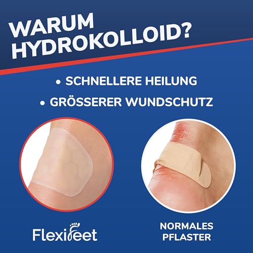 Blasenpflaster Flexifeet für Ferse – 20 Stück, wasserdicht