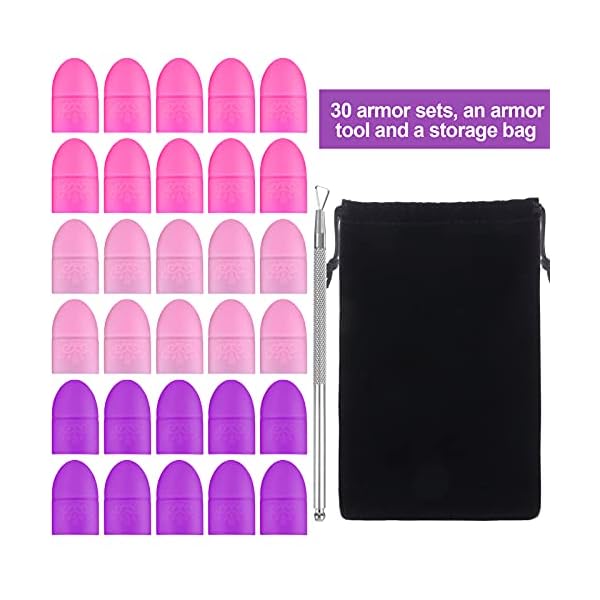 PIAOPIAONIU-30-PCS-Finger-Tips-Protectors-Silicone-Fingertips-Protect-Nails-Finger-Cover-Caps-Comfortable-Finger-Sleeves-from-Tanning-BedsUV-Rays PIAOPIAONIU 30 PCS Nail Polish Protector for Fingers Silicone Fingertips Protect Nails Finger Cover Caps Comfortable Finger Sleeves from Tanning Beds/UV Rays