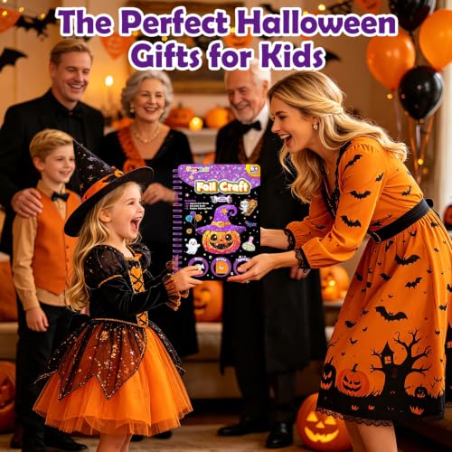 Image of FUNNYB&G Foil Art Craft Kit for Kids, Halloween Crafts Gift Toy for Kids