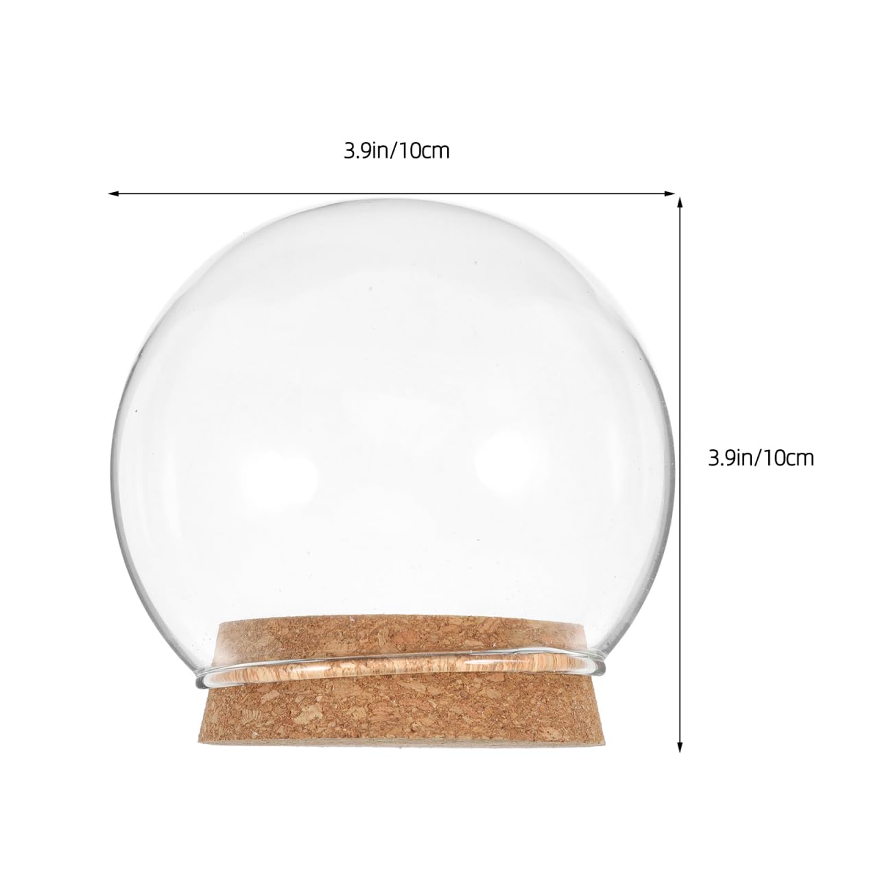 SEWACC 5 Pièces Décoratif en Verre Transparent Verre Clair Dome Cloche Cloches Dome Vitrine Centre de Table Convient pour la décoration intérieure de Fleurs préservées