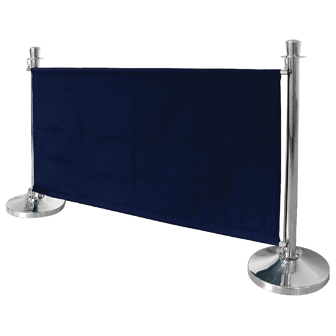 Bolero Barrière en toile, bleu foncé, taille : 700(H)x1430(W)mm, comprend des accessoires de fixation, poteaux de barrière vendus séparément, DL480