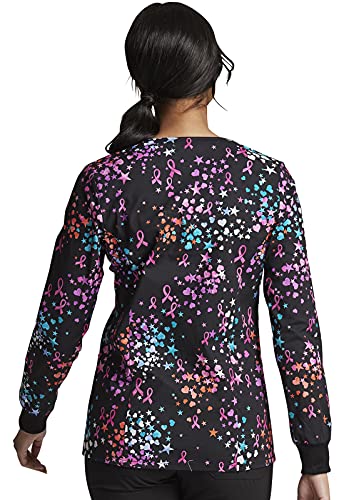 Dickies Women Warm Up Scrubs Jacket Snap Front Dk306, Xs, Caring Space #TOP2