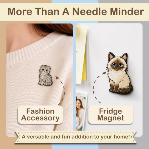 Image of Kraftex Magnetic Needle Minder. Needleminder for Embroidery & Sewing. Cute Needlepoint Accessories. Magnetic Needle Holder for Cross Stitch. Cute Magnet Pin Gift