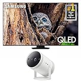 SAMSUNG QN75Q80DDFXZA 75 Inch QLED 4K Smart TV with Direct Full Array and a SP-LFF3CLAXXZA 30-100 Inch The Freestyle Gen2 Smart Projector (2025)