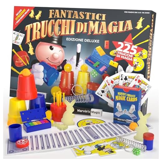 Marvin's Magic - Set per Bambini - Scatola di 225 Trucchi magici incredibili - Include Bacchetta, Carte e Molto Altro