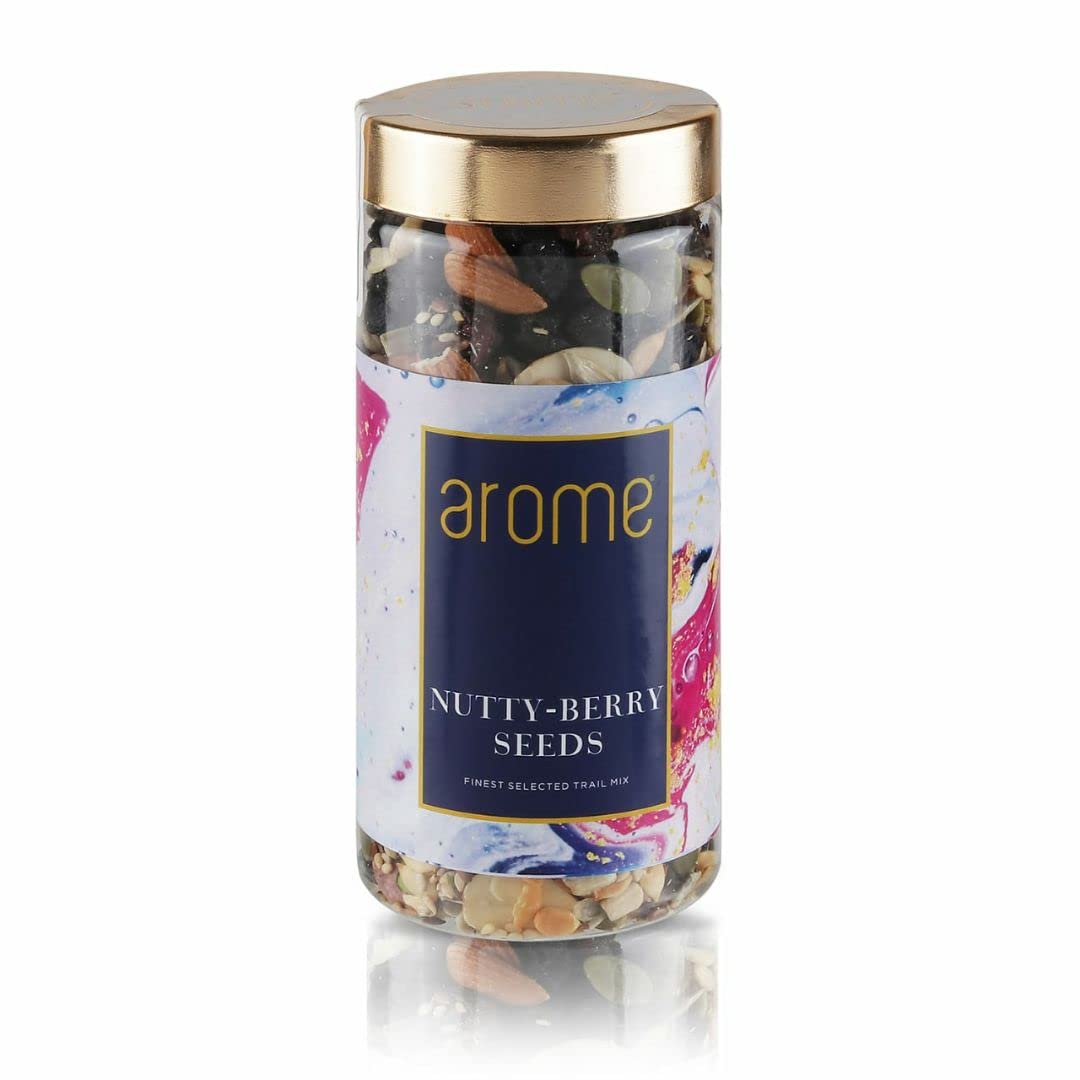 arome Premium Nutty Berry Seeds, 100 gm Pack | Mixed Nuts like Almond, Pista, Cranberry, Blueberry, Flax & Sesame Seeds | Healthy Snacks for Small Hunger | Assorted Dry Fruit, Berries and Nuts Mix (B09XVGS8PV) Amazon Price History, Amazon Price Tracker