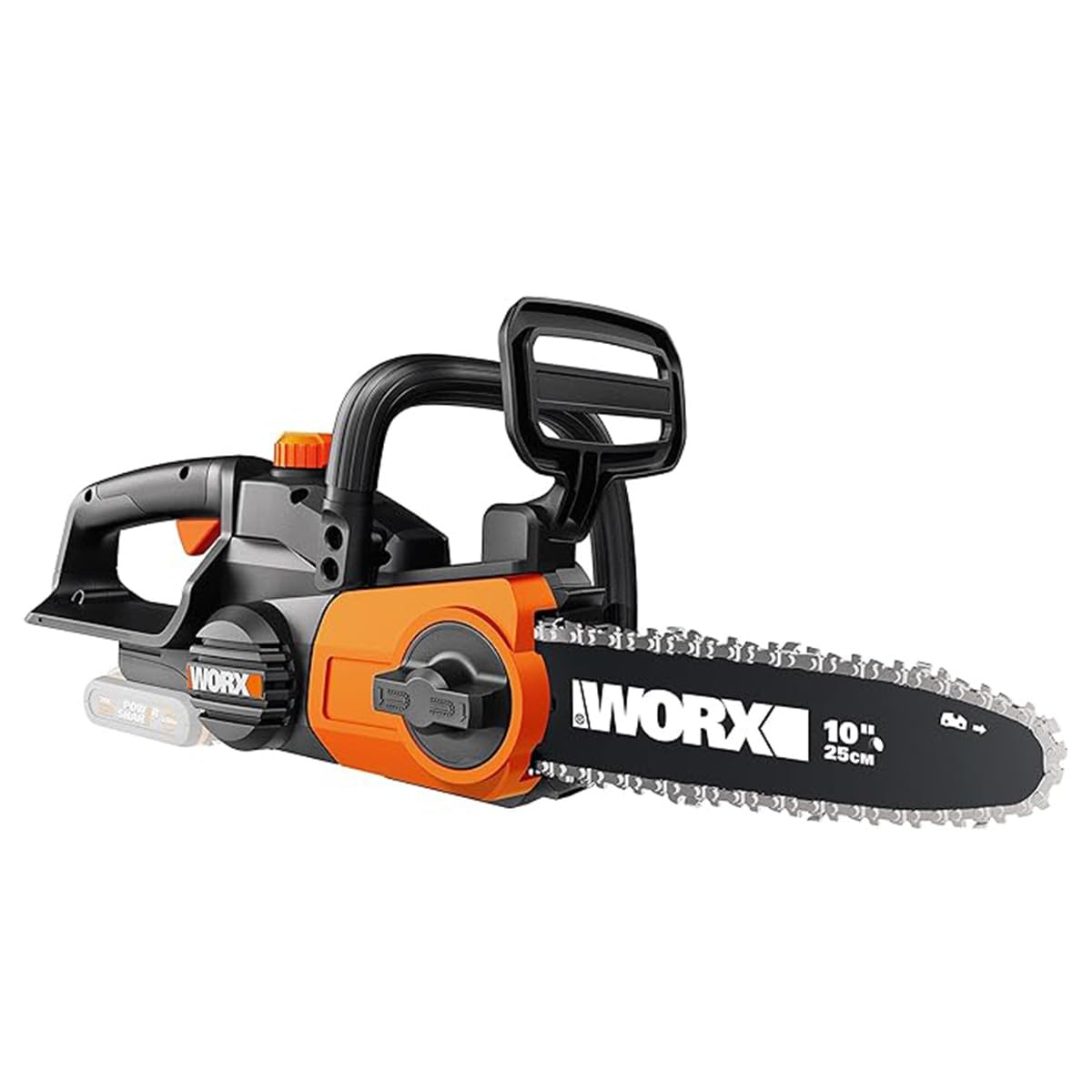 WORX WG322E.9 Motosega elettrica da potatura e giardino a batteria 20V, Diam. 25 - Solo utensile
