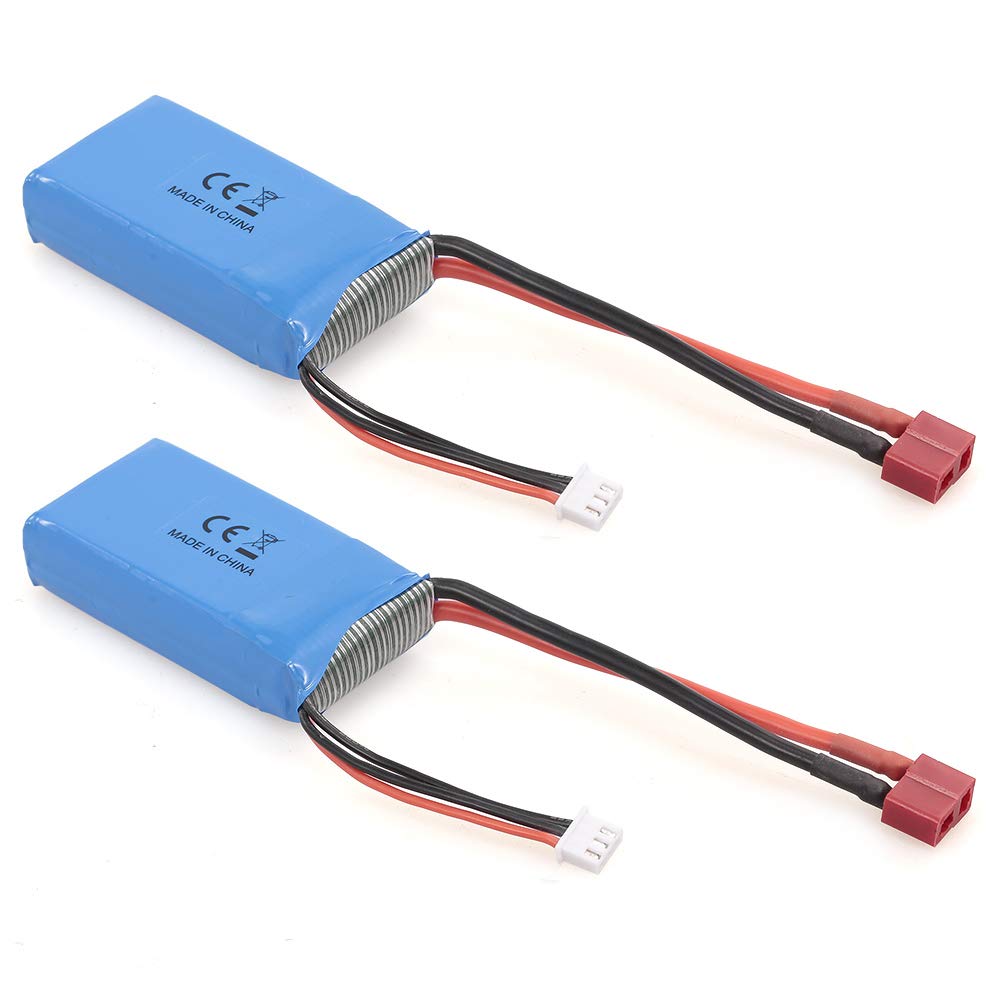 Goolsky- ZOP Power RC Li-Po Batería 7.4V 1500mAh 25C 2S Recargable con T Enchufe for RC Drone Coche Barco Helicóptero Avión 2pcs