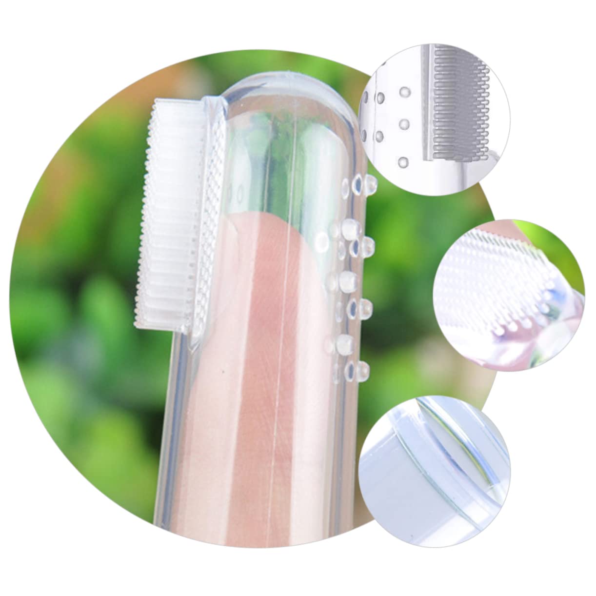 TOVINANNA 10 Sets Finger Brush Finger Cot Teething Brush Toothbrushes Toy Toothbrushes for Teething Finger Brush Toothbrush Cover Soft Fur Travel