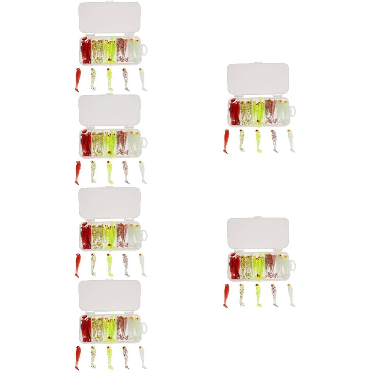 POPETPOP Leurre Souple De Simulation Manivelle Attaquer Appât Cage Caisse Rangement Caisse De Rangement Leurres De Poisson Artificiels Leurres De Pêche Souples PVC