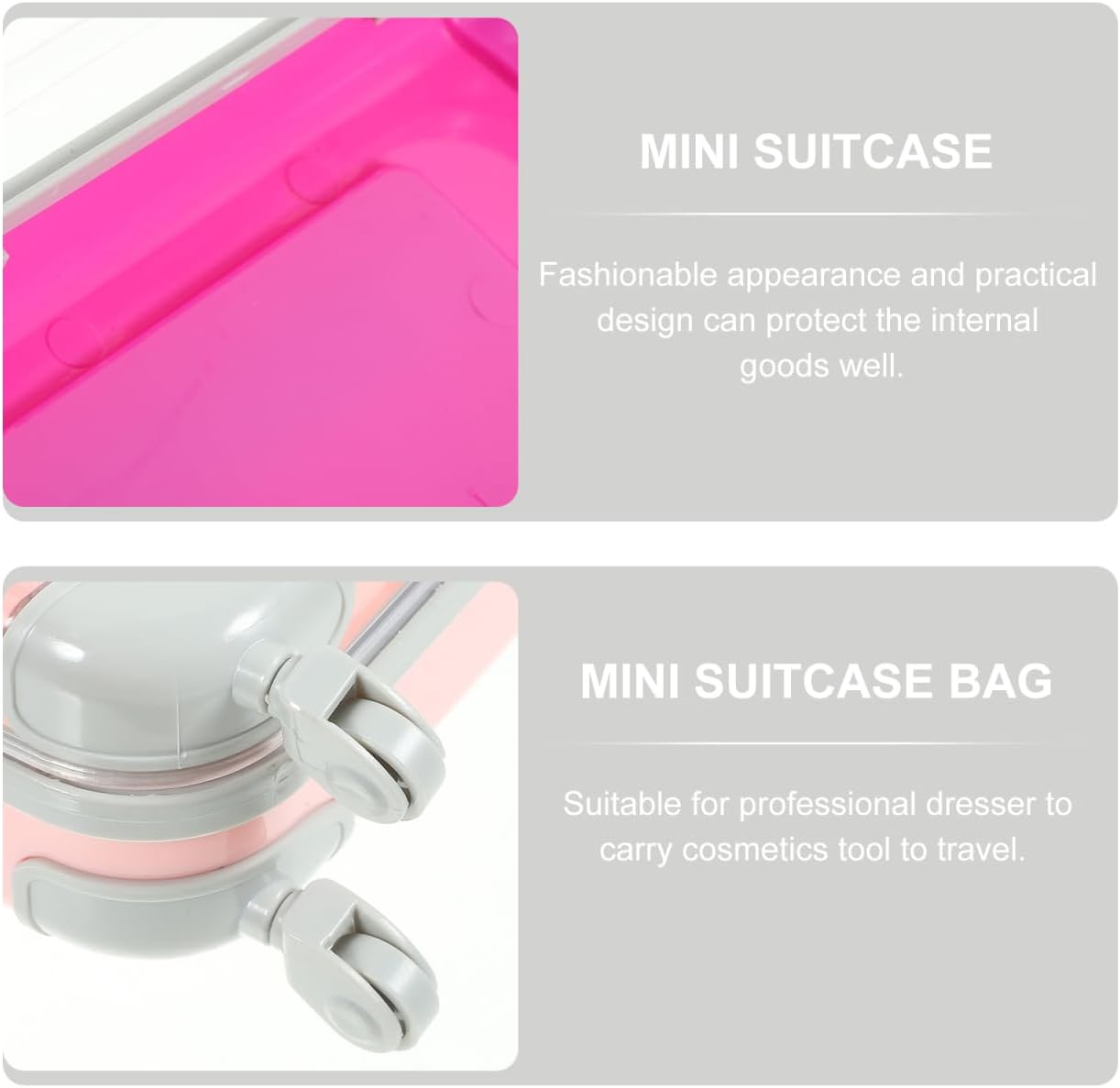 Lurrose Mini Suitcase Gift Box: 4pcs Mini Suitcase Party Favor Box - Eyelash Case - Jewelry Box for Girls Birthday Christmas Cruise Trip Weddingr