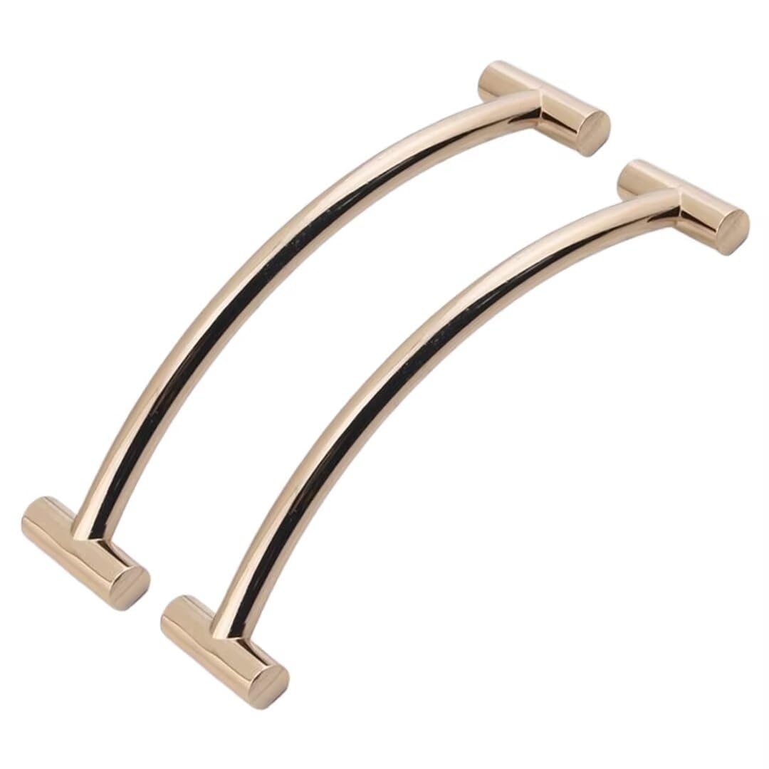 TYYCKJ 2 Pcs Golden Door Pull Handles Cabinet Handles Kitchen Cabinet Pulls Cabinet Door Handles Drawer Pulls Cupboard Drawer Knob Dresser Handles Knobs for Closet, Hole Distance 128mm