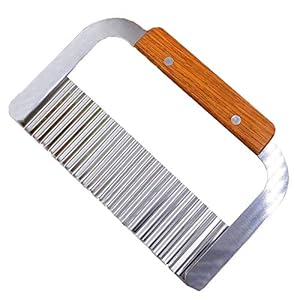 Aardappel Crinkle Cut Chip Cutter Rvs Golvende Cutter, Professionele voor Fruit Groente Salade Snijgereedschap, Golvensnijder, Crinkle Choppers, Franse Fries Chips Snijmessen, Golfsnijder