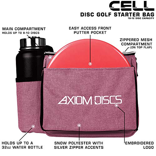 Axiom Discs Cell Disc Golf Starter Bag (Heather Red) - Thumbnail 2