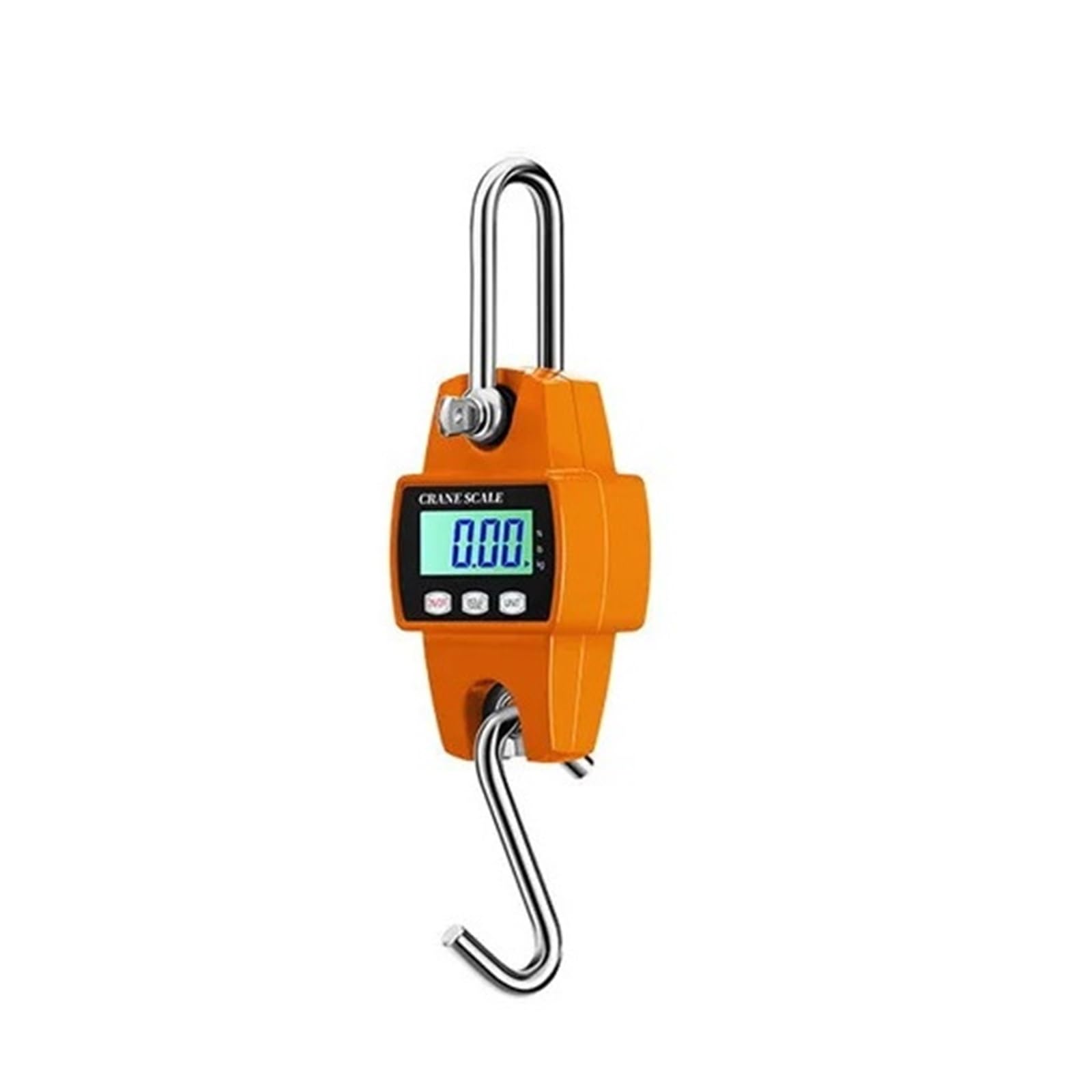 300 kg Precyzyjna waga dźwigowa, przenośna elektroniczna wisząca ze stali nierdzewnej, cyfrowa przemysłowa LCD Kg/Lb/N do budownictwa(Orange)