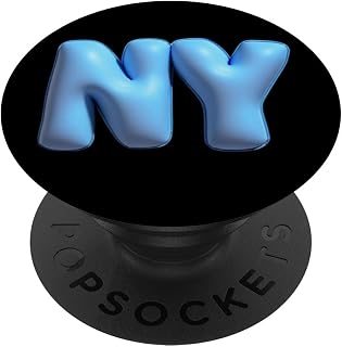 New York Helium Balloon Retro Funky Lettering Design PopSockets Adhesive PopGrip