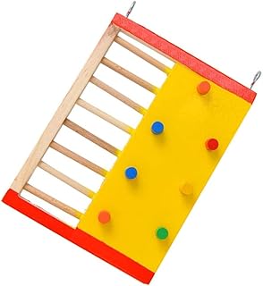 WOONEKY 1Pc Hamster Escada De Escalada Brinquedos De Madeira Coelho Mastigar Brinquedos Bichos Brinquedos Hamster Plataforma Hamster Rampa Gaiola De Pássaro Ponte Escada De Madeira
