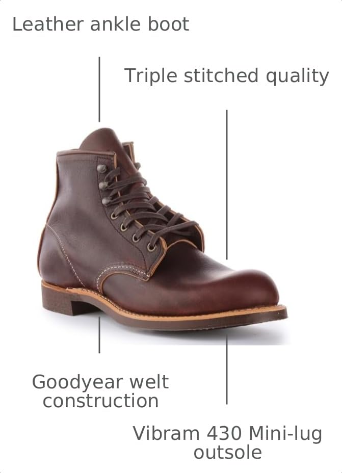 Image of Red Wing Shoes Heritage Blacksmith Men's 6-Inch Boot, Full Grain Leather