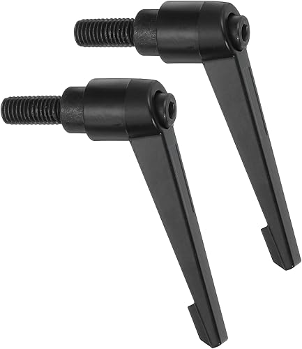 Miniatura 172 de uxcell 2 perillas ajustables M8 x 3.150 in, mango de rosca macho, botón de trinquete de liberación rápida, perno giratorio para maquinaria de torno