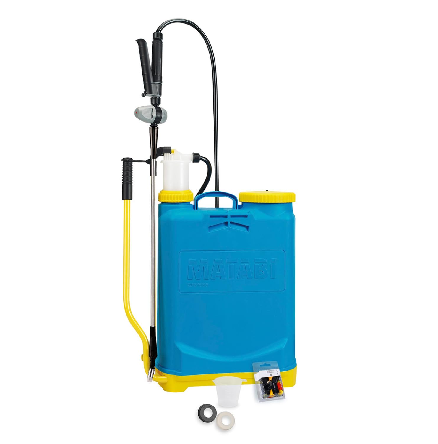 Matabi SUPER AGRO - Pulverizador SUPER 16 | Sulfatadora Manual con Regulador de Presión y Manguera de 1,3m - Mochila Fumigar