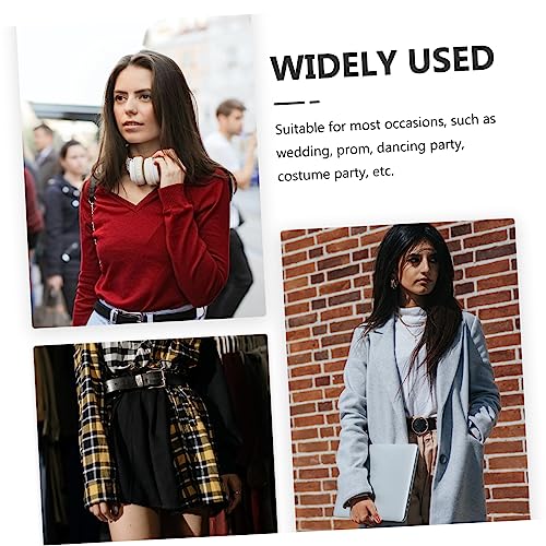 2Pcs Metal Waist Chain for Women Versatile Gold Dress Belt Adjustable Waistband Accessories for Party Dresses and Casual Outfits2