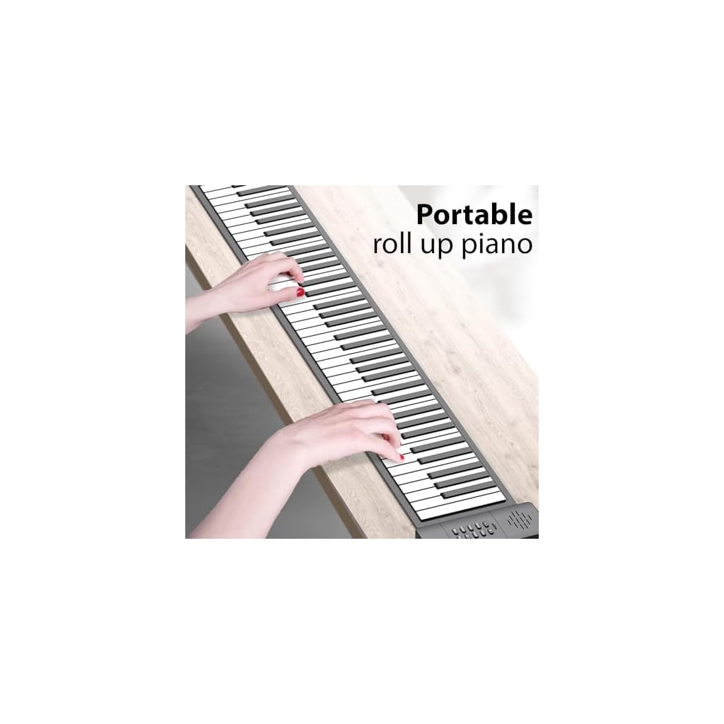 Piano 88 touches roulé à la main clavier en silicone épais pour adultes débutants instrument de piano électronique clavier de piano pour débutants Piano 88 touches roulé à la main clavier en silicone épais pour adultes débutants instrument de piano électronique clavier de piano pour débutants