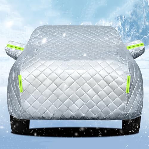 3.Telo Auto Esterno Vestibilità Su Misura per la Tua Auto:La telo copriauto antigrandine per 𝖱enault 𝖤xpress Van telo auto esterno,Progettata specificamente per il modello della tua auto, la copertura antigrandine si adatta perfettamente grazie ai bordi elastici e alle cinghie antivento. Il design allargato protegge anche gli specchietti laterali, assicurando una copertura completa e stabile