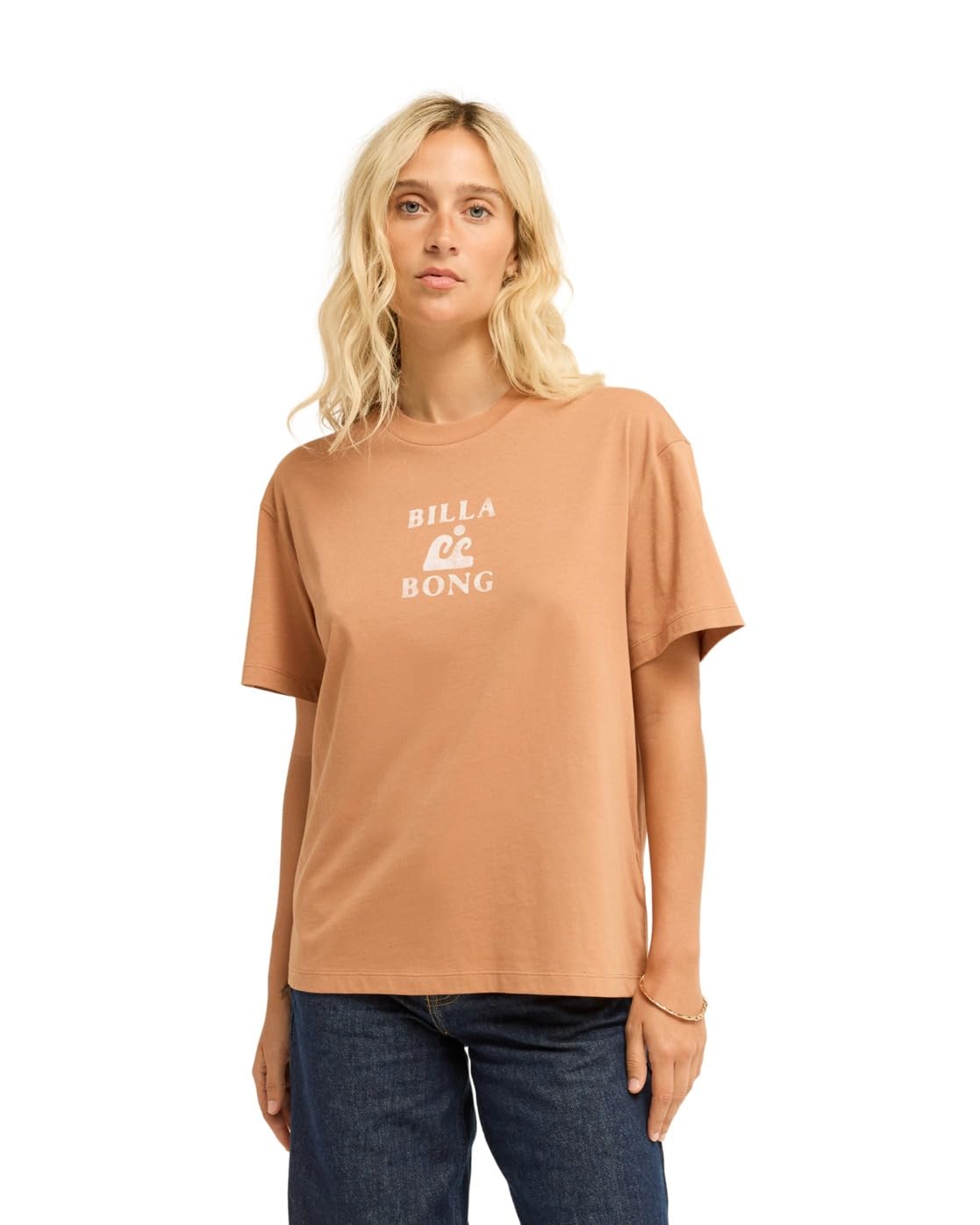 Billabong Women's Orange T-Shirt Surfing In Town