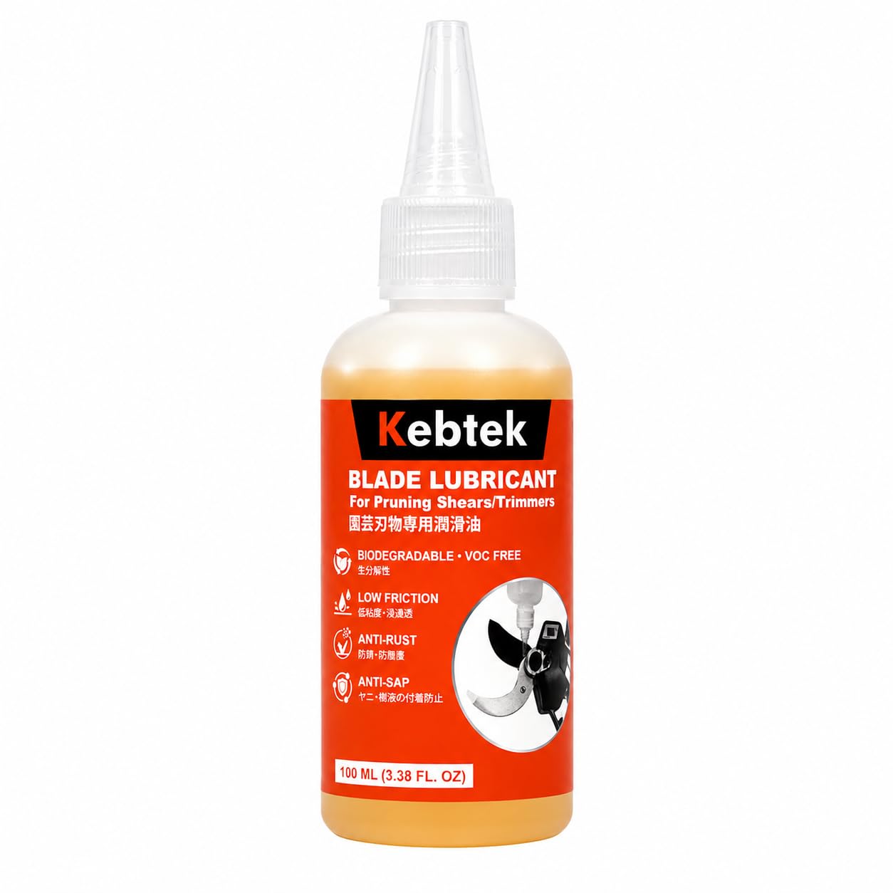 Kebtek Blade Lubricant for Secateurs, Biodegradable Tool Care 100ml