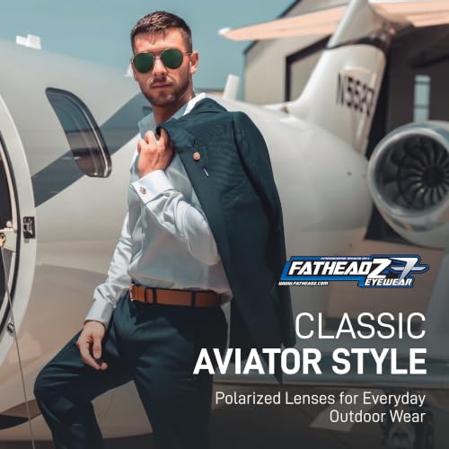 Image of FATHEADZ Oversized Polarized Sunglasses Men & Women - UV Protection RX Ready Wide Fit Eyewear for Outdoor Use - RX Ready