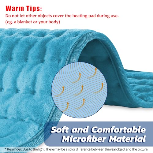 Image of 24x20 Inch Electric Heating pad for Back Neck Shoulder Knee Arms Legs- Electric Heat Pads with 6 Heat Settings & Auto Shut Off &Dry /Moist Heat Heating Pad for Birthday Mother Father Girl Men Women