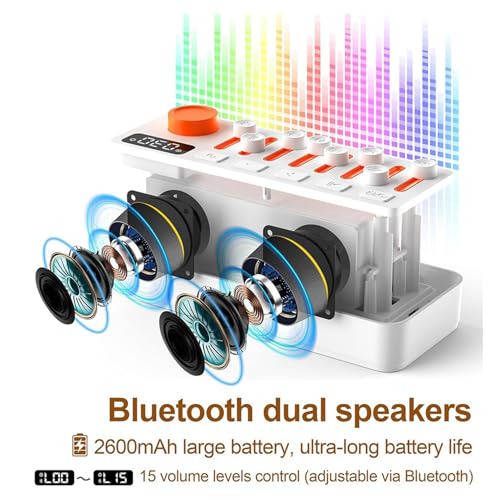 Appareil sonore bruit blanc Bluetooth avec veilleuse 12 couleurs x2 - 5
