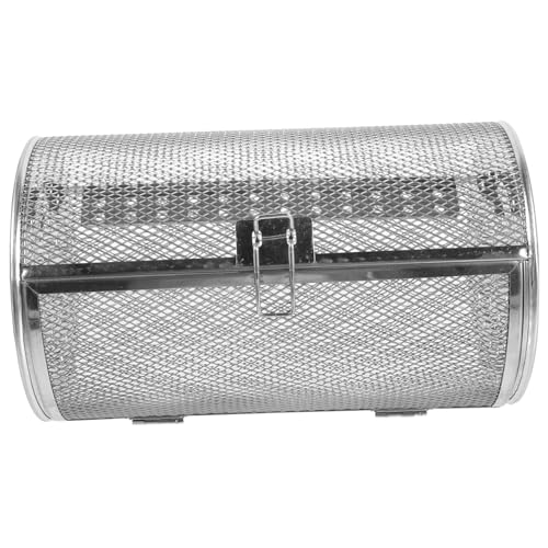 LABRIMP Cesta de Inoxidable para Horno y Freidora de Aire Accesorio con Diseño de Puerta para Carne Secos y Rotación de Grados de y Limpiar