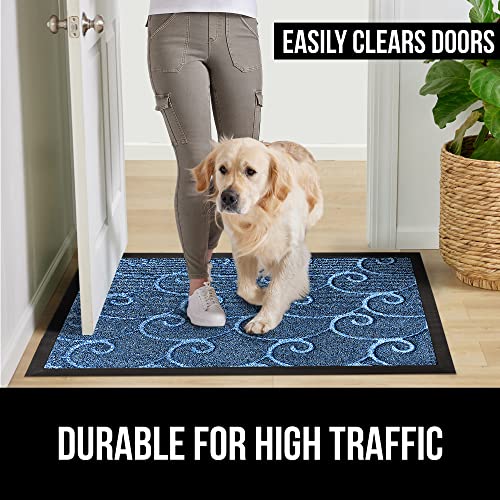 Gorilla Grip 100% Waterproof All-Season WeatherMax Doormat, Durable Natural Rubber, Stain and Fade Resistant, Low Profile, Indoor Outdoor Door Mats, Easy Clean Entrance Mat, 17x29, Ocean Blue Waves - Image 7