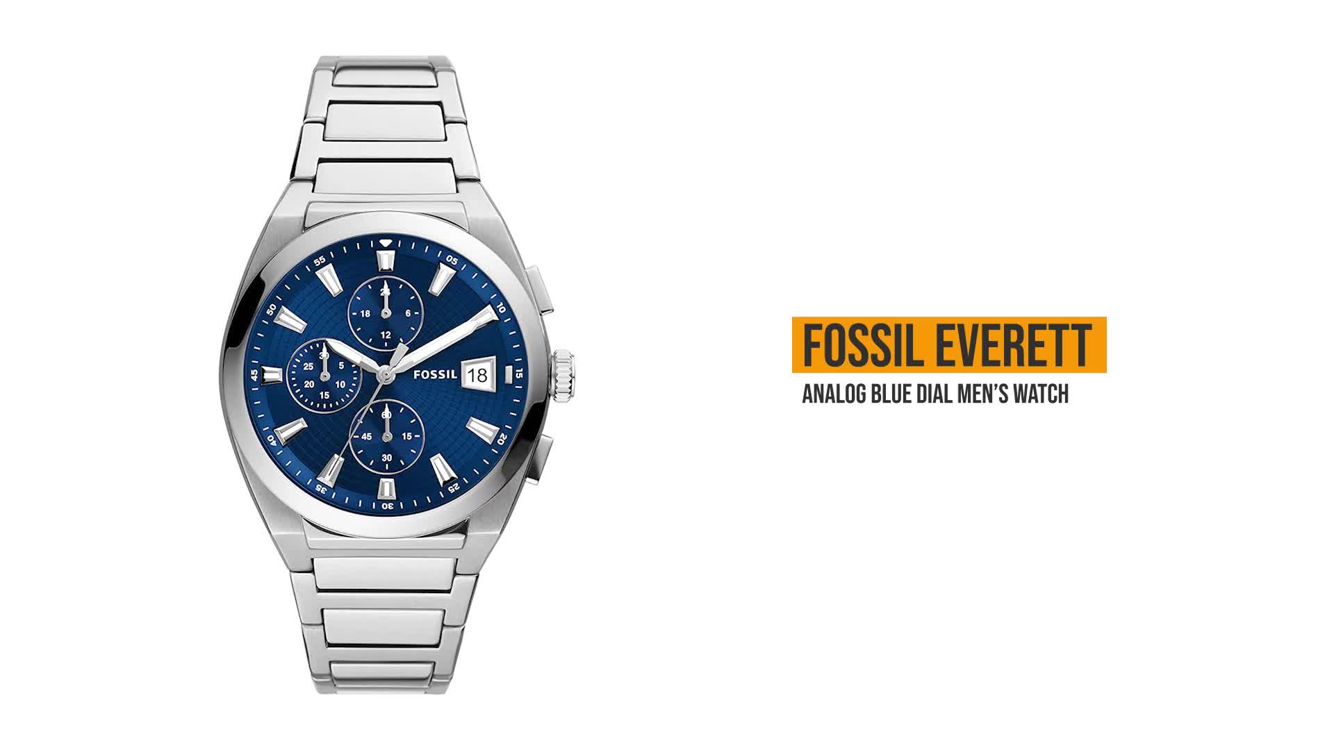 Buy Fossil Everett Analog Blue Dial Men's Watch-FS5795 at Amazon.in